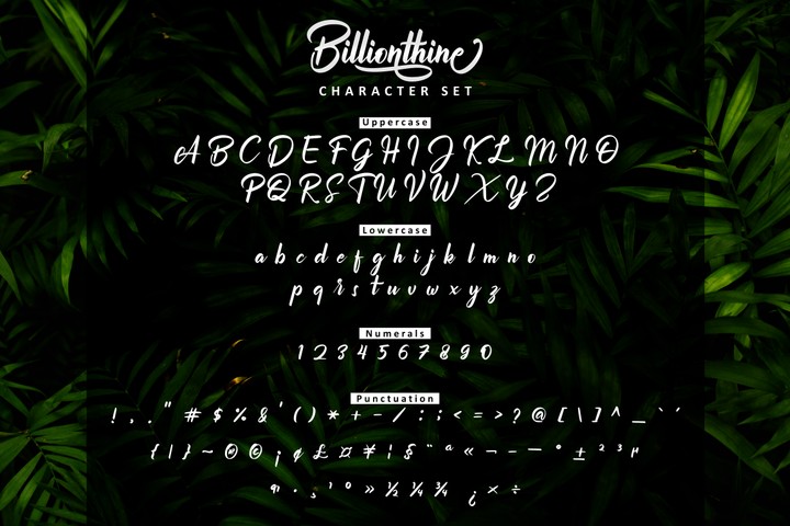 Example font Billionthine #3